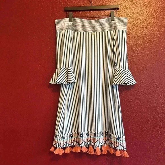 Cabana Life St Barts Coveluxe Smocked Off Shoulder Dress - Picture 5 of 6